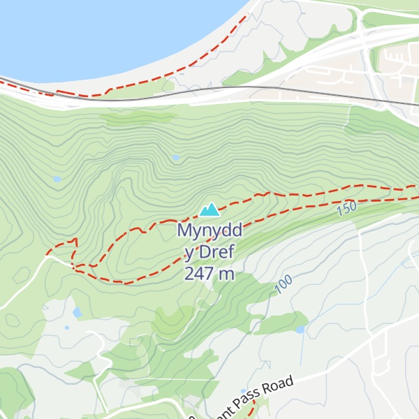 Map of Mynydd y Dref