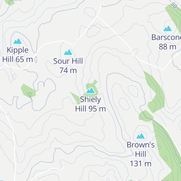 Map of Shiely Hill