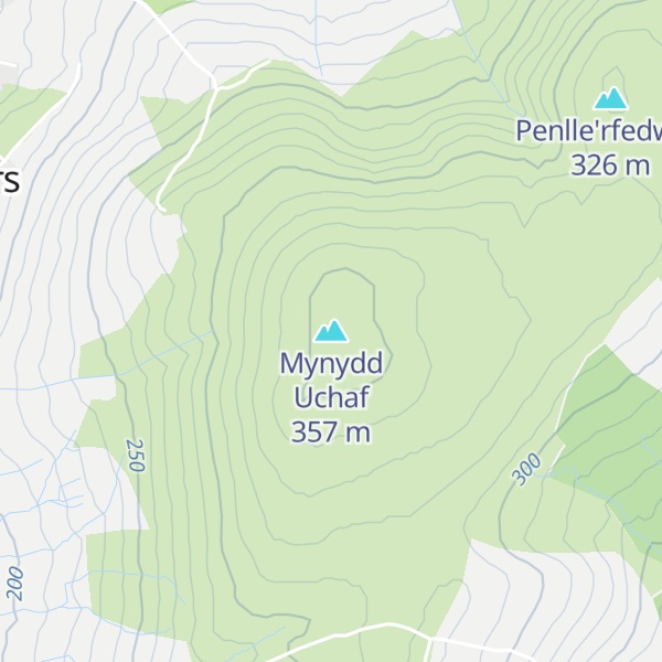 Map of Mynydd Uchaf
