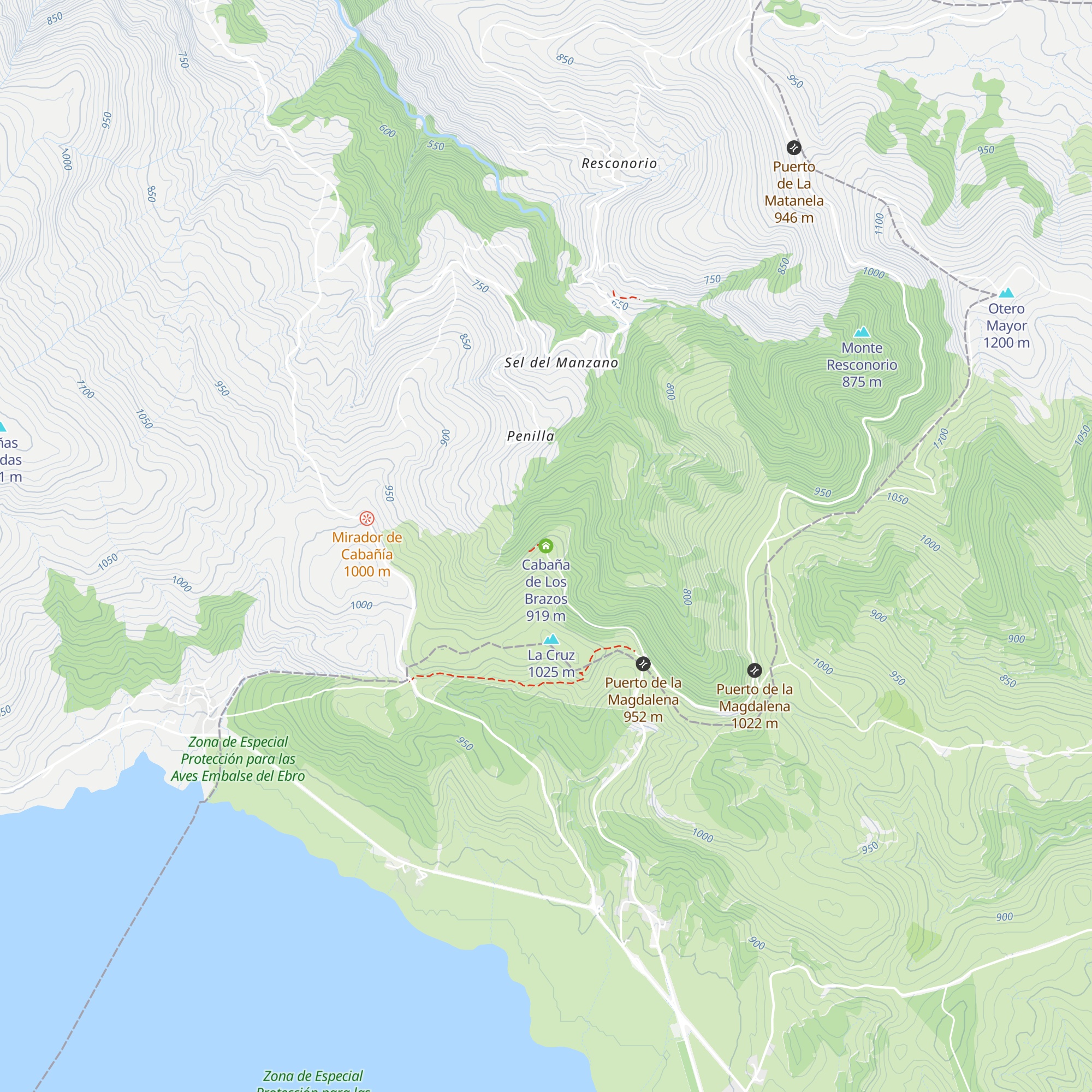 Cabaña de Los Brazos map