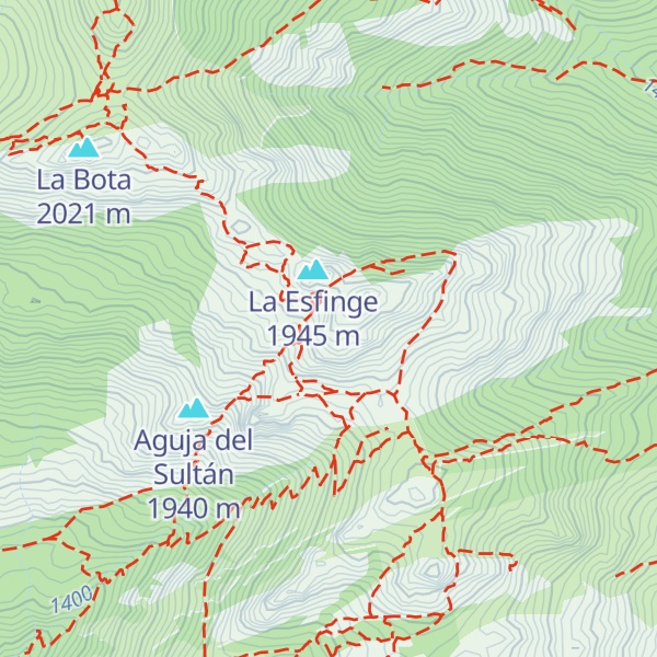 Map of Cerro de los Hoyos (o Risco del Nevazo)