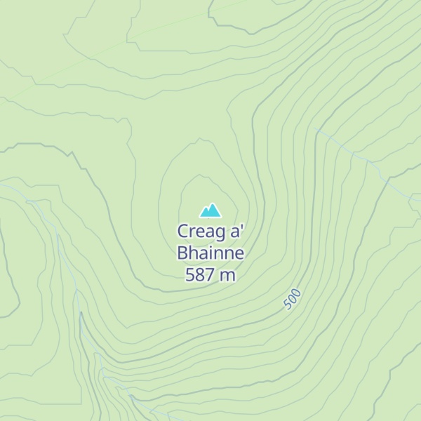 Map of Creag a' Bhainne