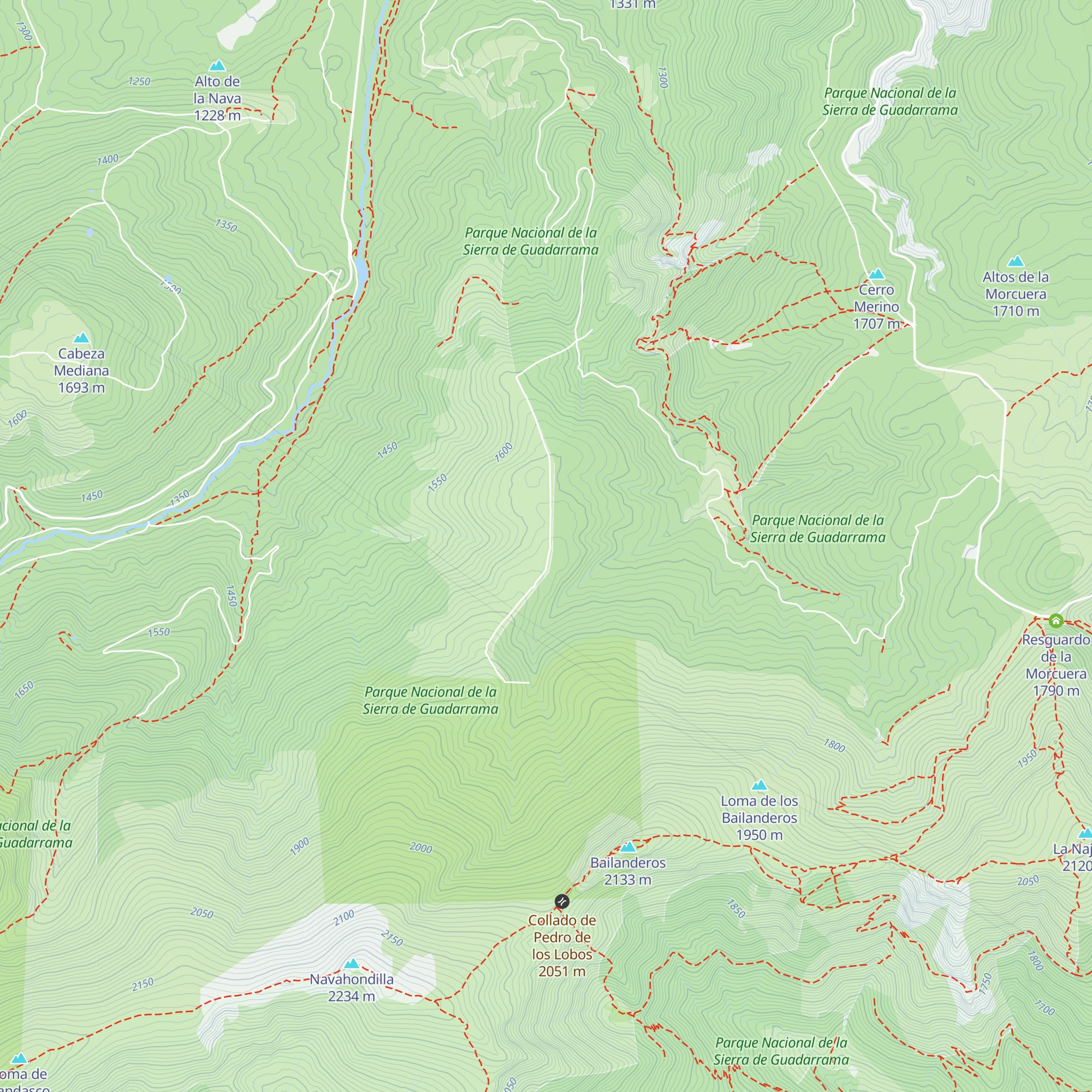 Refugio Libre del Pinganillo map
