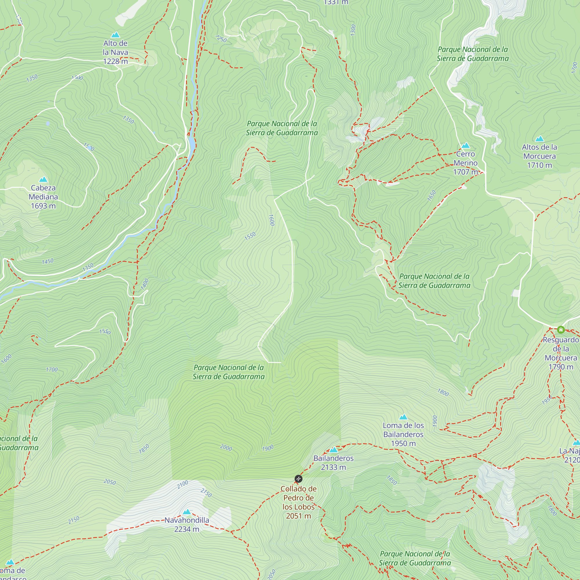 Refugio Libre del Pinganillo map