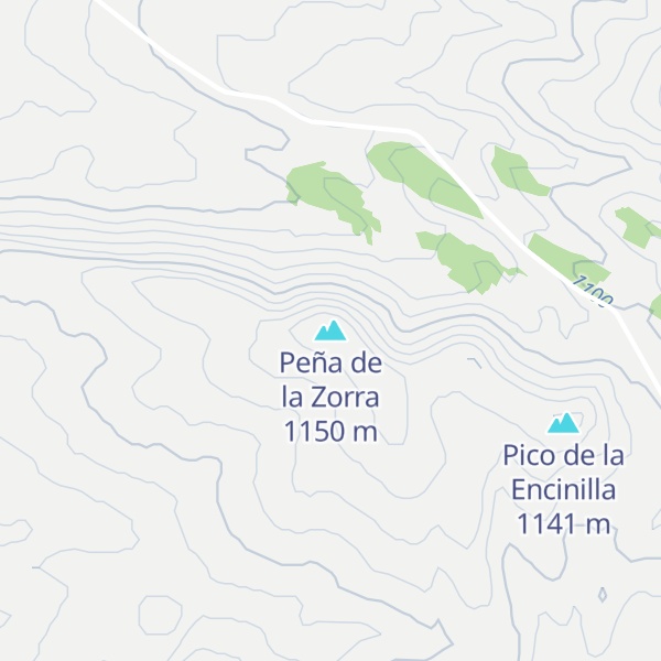 Map of Peña de la Zorra