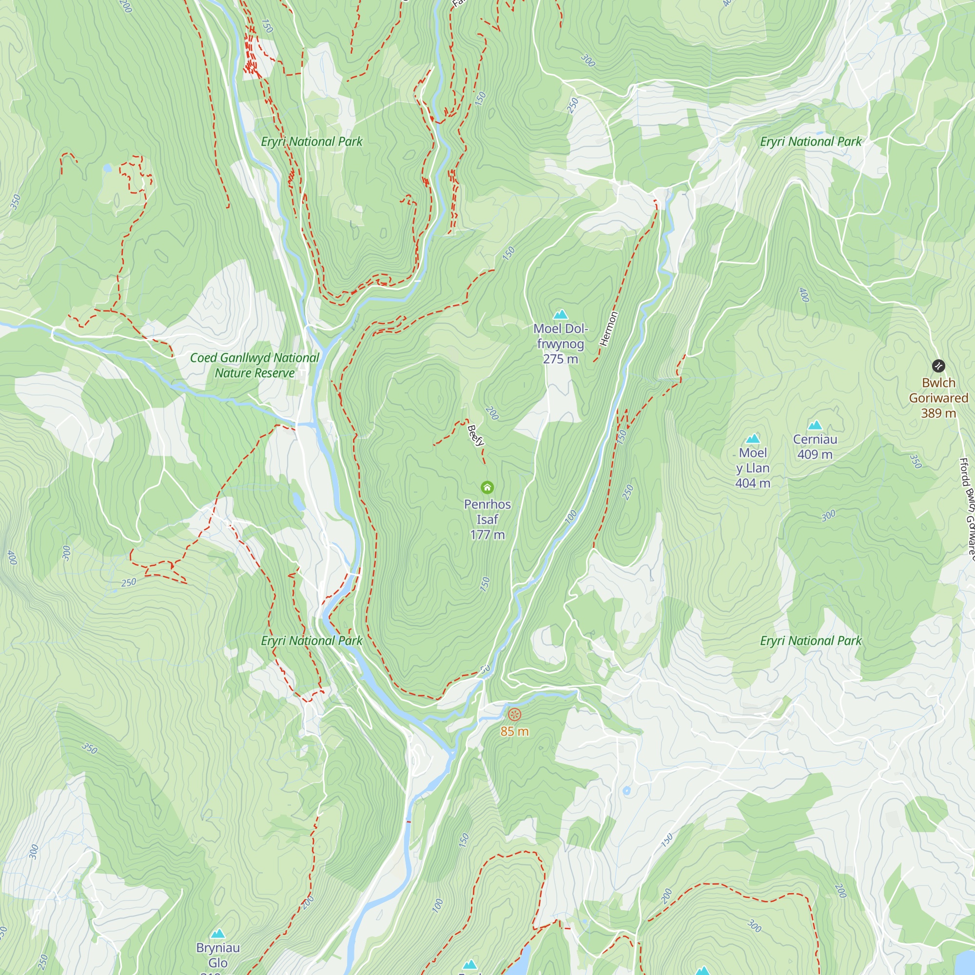 Penrhos Isaf map