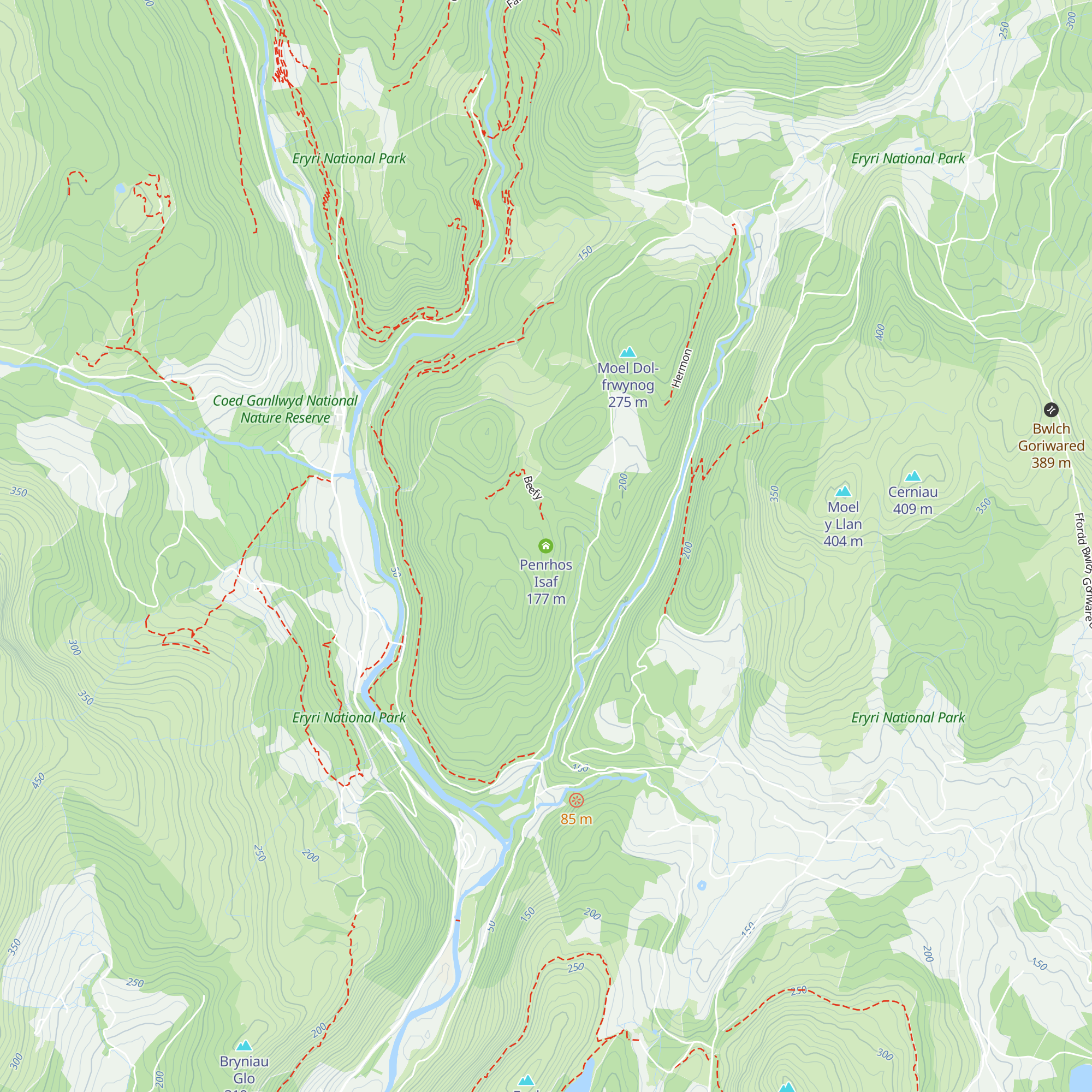 Penrhos Isaf map