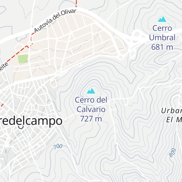 Map of Cerro del Calvario