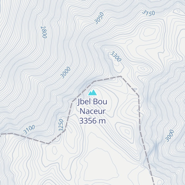 Map of Jbel Bou Naceur