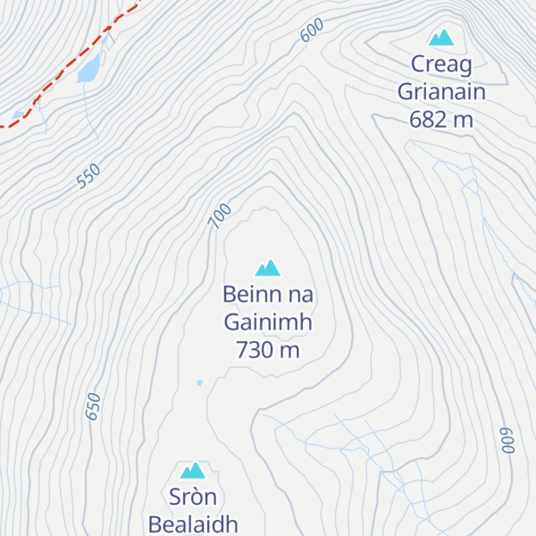 Map of Beinn na Gainimh