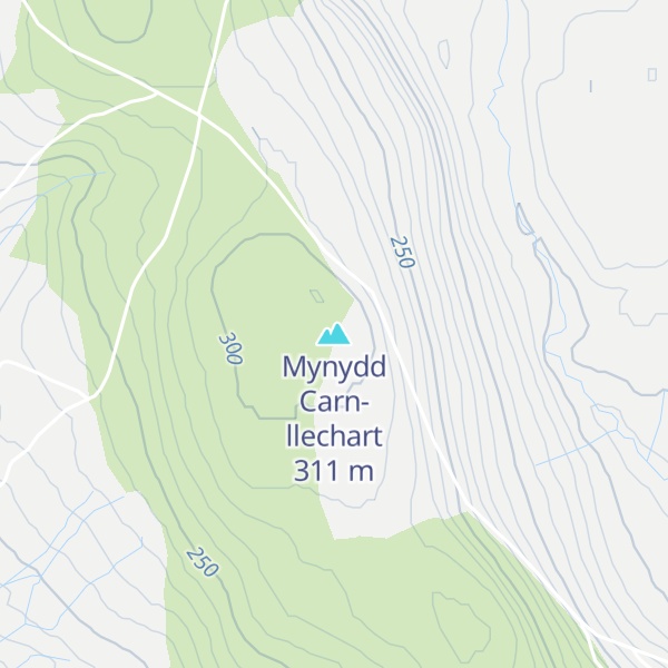 Map of Mynydd Carn-llechart