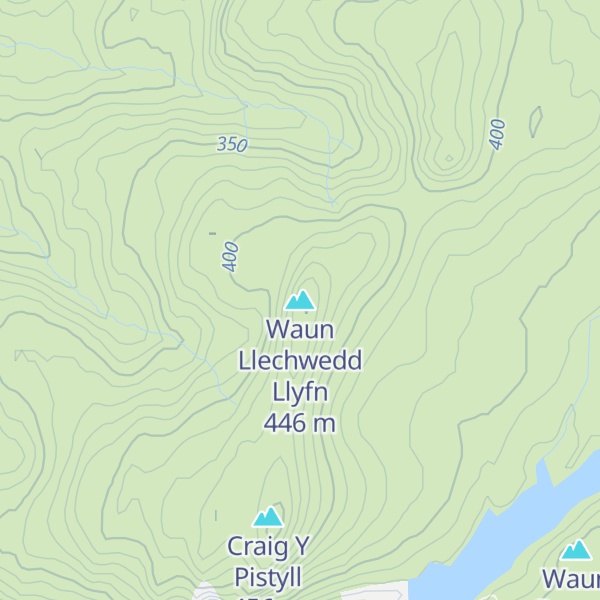 Map of Waun Llechwedd Llyfn