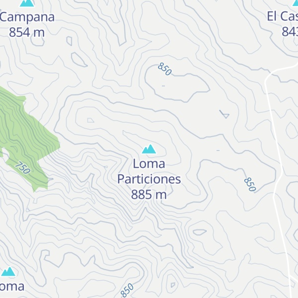 Map of Loma Particiones