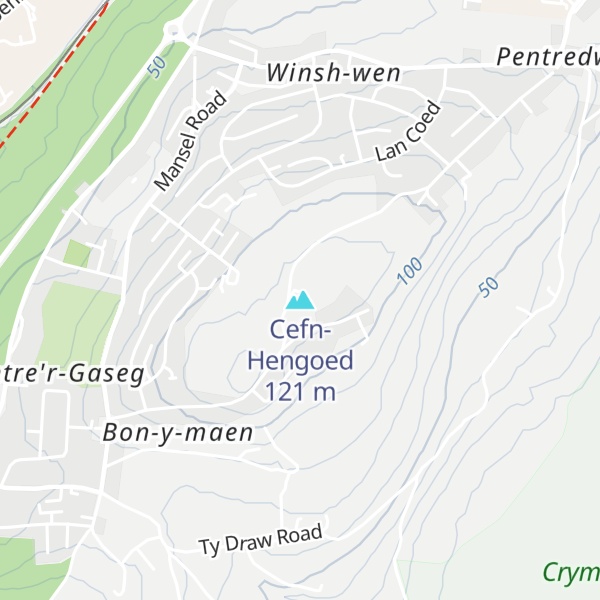 Map of Cefn-Hengoed