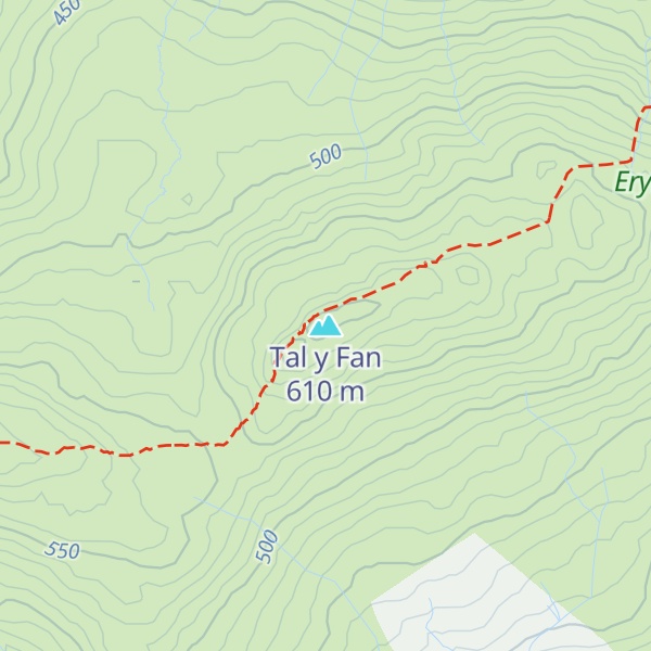 Map of Tal y Fan