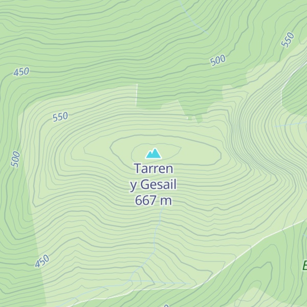 Map of Tarren y Gesail