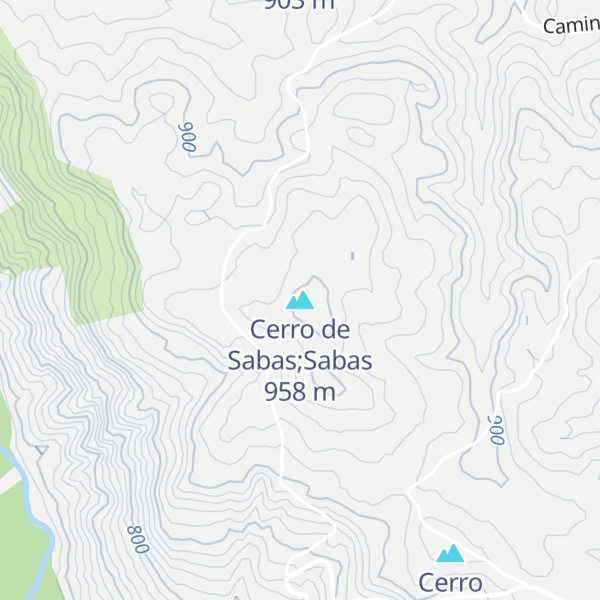 Map of Cerro de Sabas;Sabas