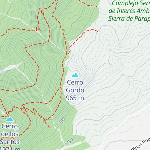Map of Cerro Gordo