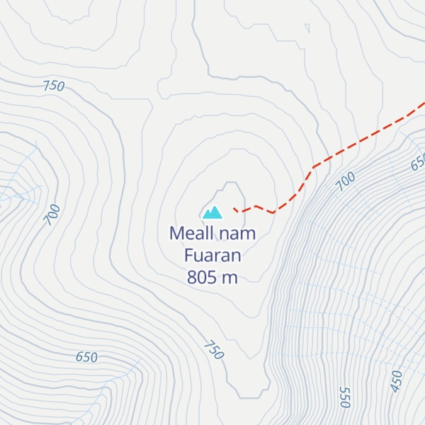 Map of Meall nam Fuaran
