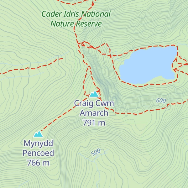 Map of Craig Cwm Amarch