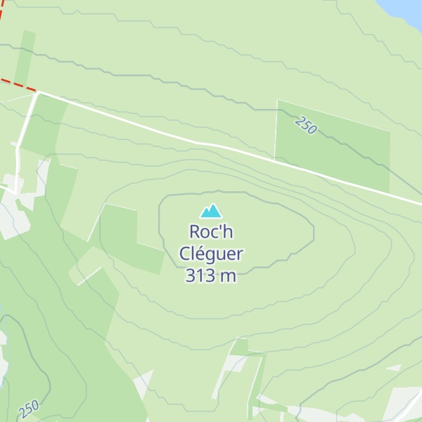 Map of Roc'h Cléguer