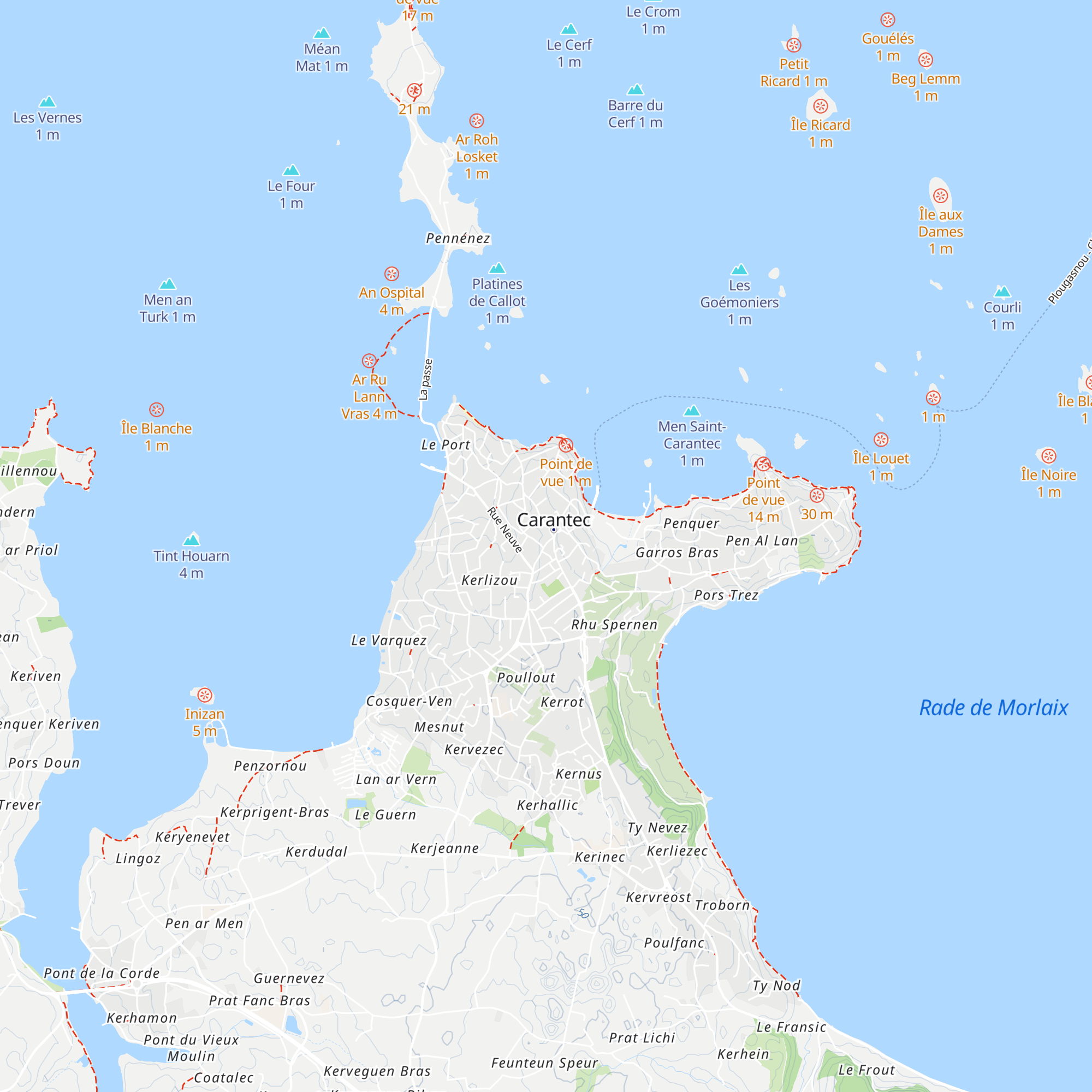 Office du Tourisme de Carantec map