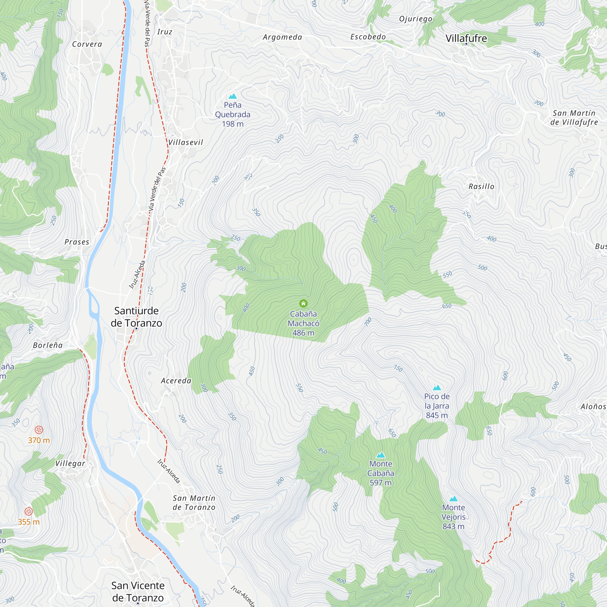 Cabaña Machacó map