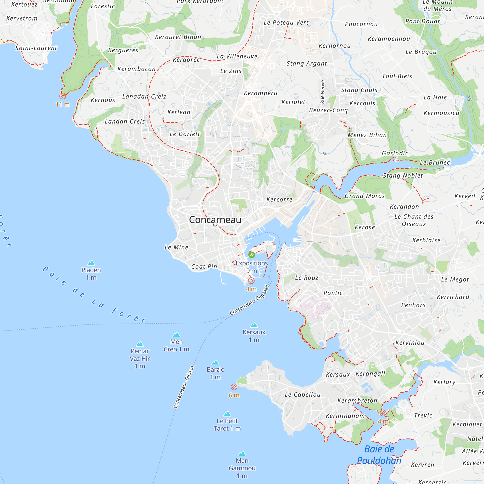 Office du tourisme de Concarneau map