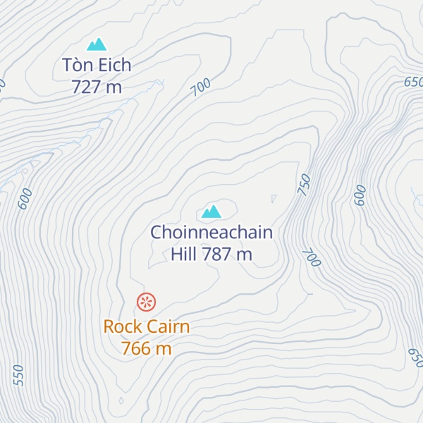 Map of Choinneachain Hill
