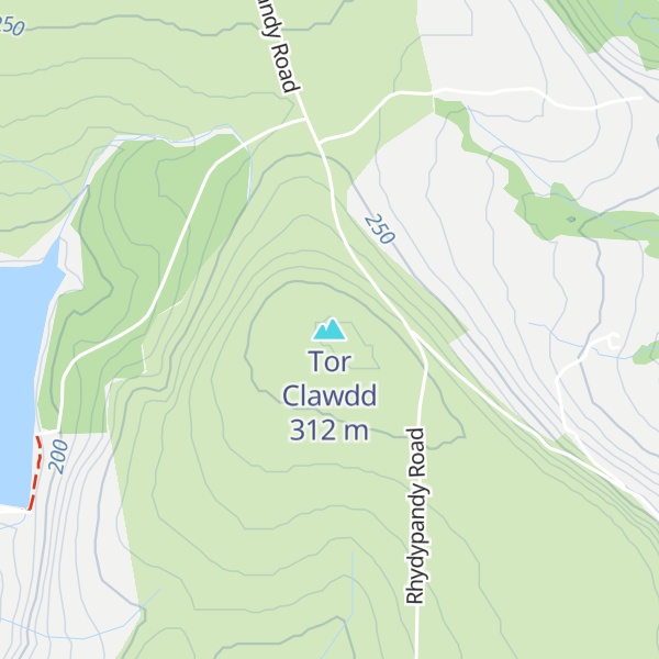 Map of Tor Clawdd