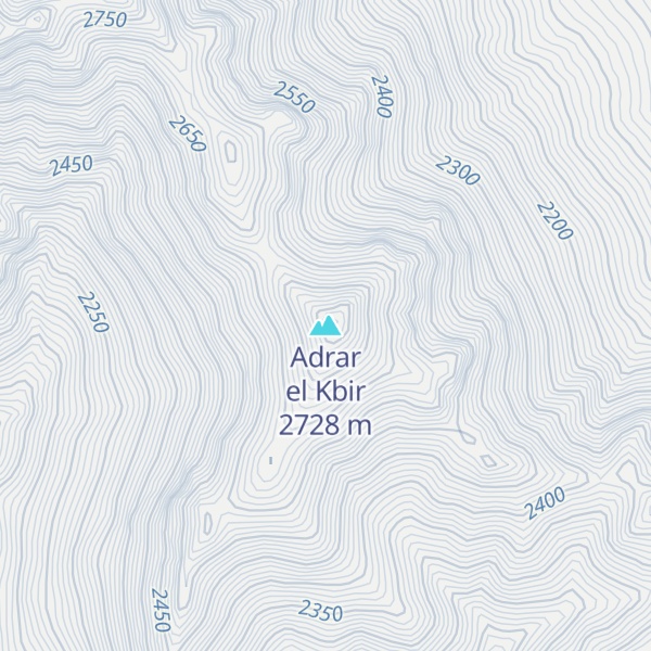 Map of Adrar el Kbir