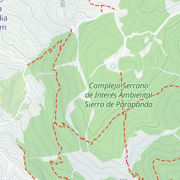 Map of Sierra de Parapanda