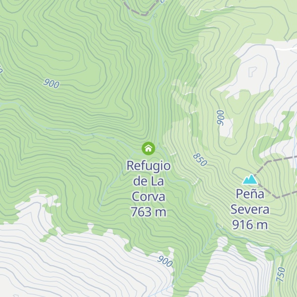 Map of Refugio de La Corva