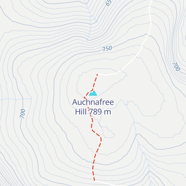 Map of Auchnafree Hill