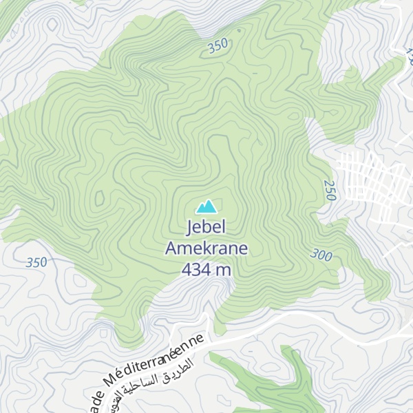 Map of Jebel Amekrane