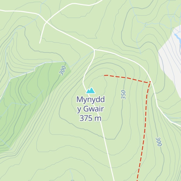 Map of Mynydd y Gwair