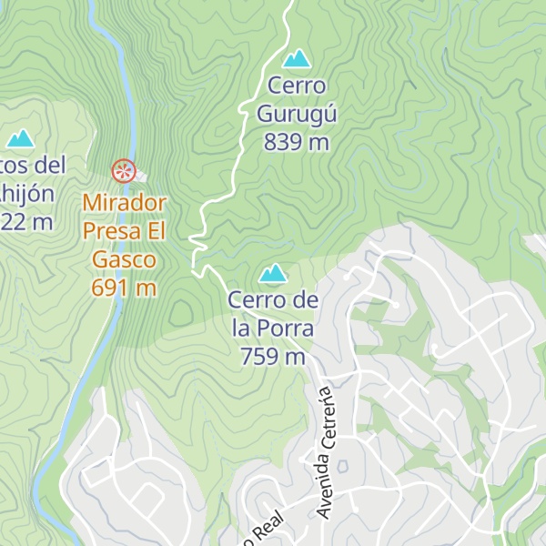 Map of Cerro de la Porra