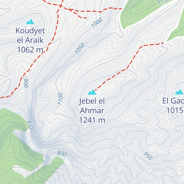 Map of Jebel el Ahmar