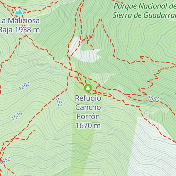 Map of Refugio Cancho Porrón