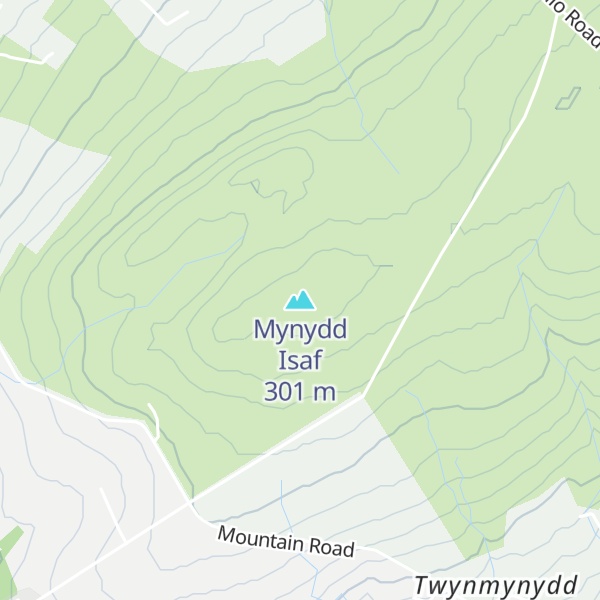 Map of Mynydd Isaf