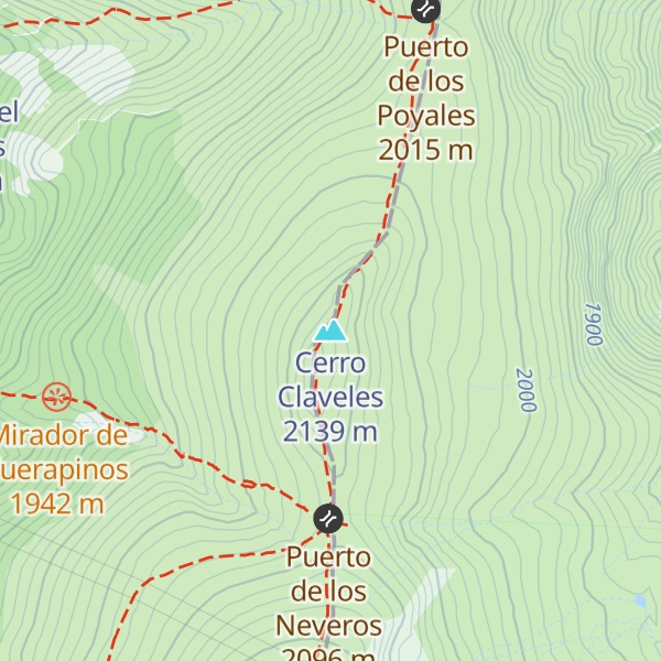 Map of Cerro Claveles