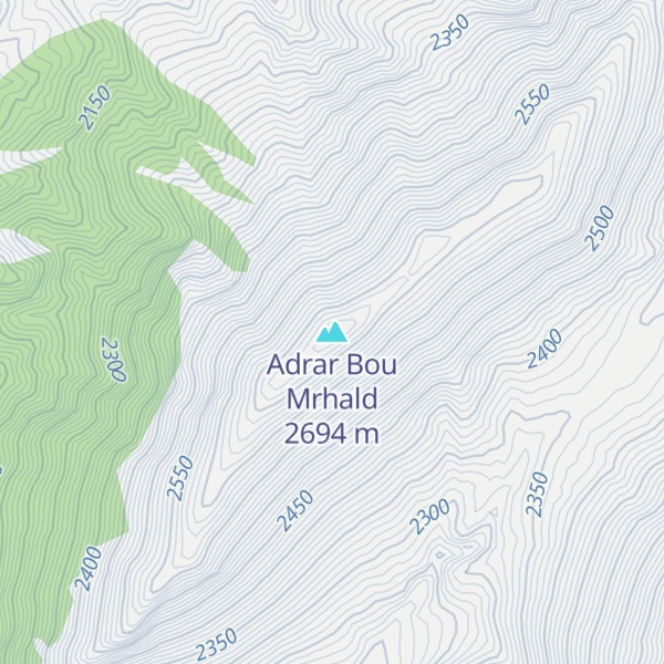 Map of Adrar Bou Mrhald