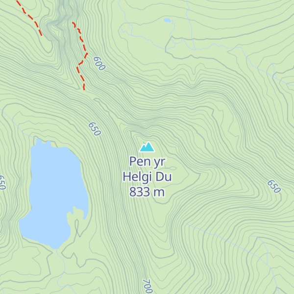 Map of Pen yr Helgi Du