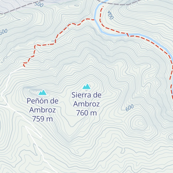 Map of Sierra de Ambroz