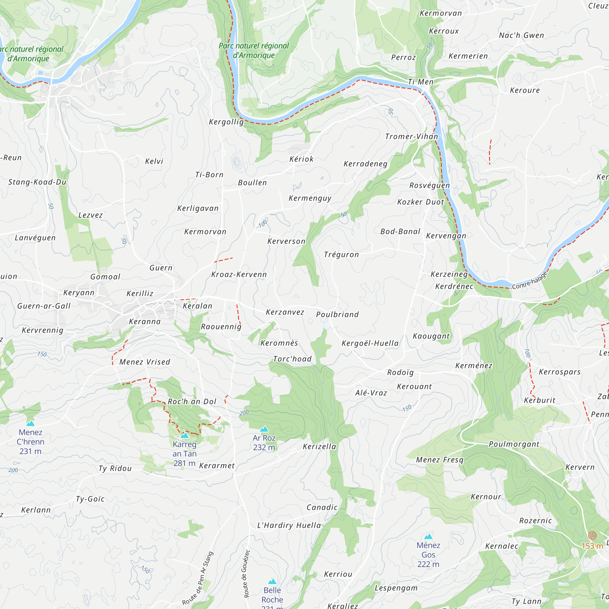 Gîtes de Rozkannou map