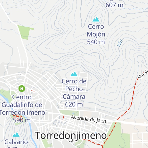 Map of Cerro de Pecho Cámara