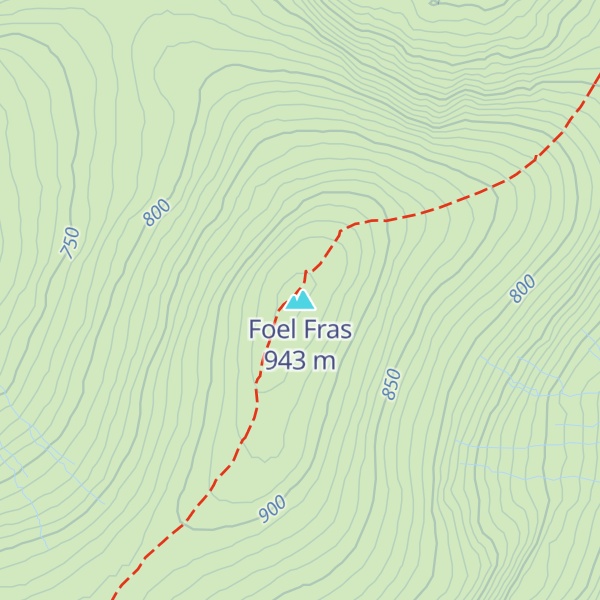 Map of Foel Fras