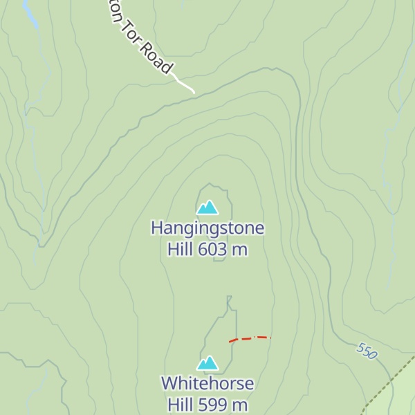 Map of Hangingstone Hill