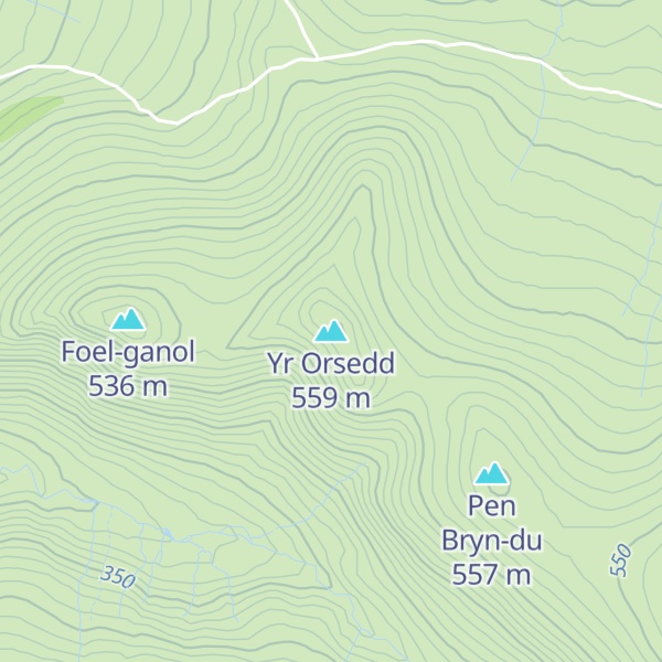 Map of Yr Orsedd