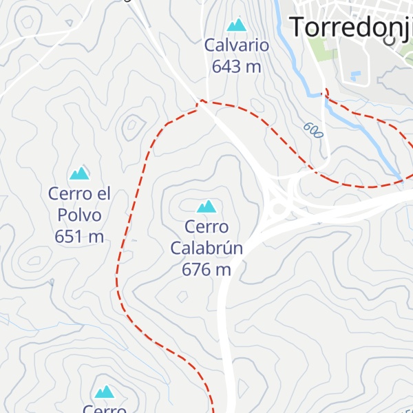 Map of Cerro Calabrún